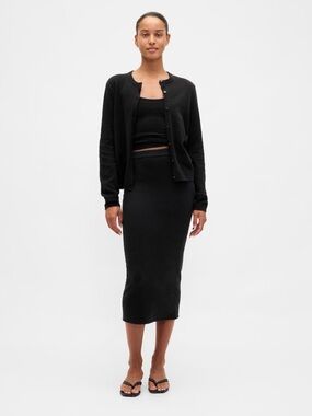 GAP Cashsoft Stretch Midi Skirt